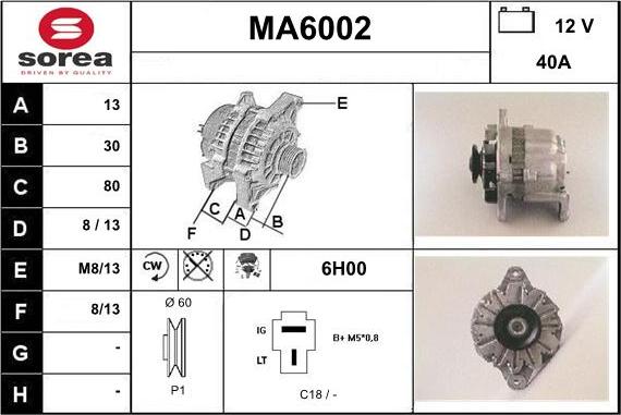 Sera MA6002 - Ģenerators autodraugiem.lv