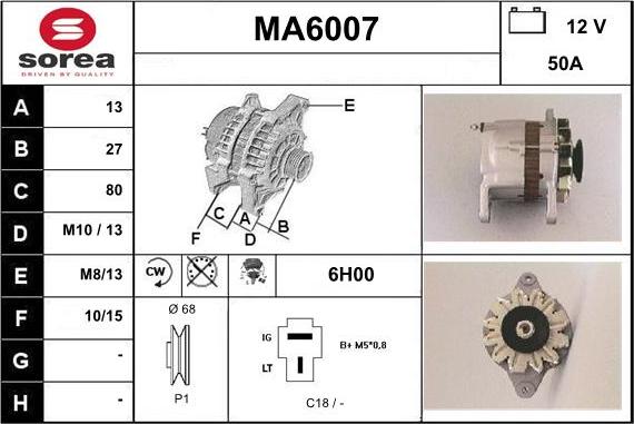 Sera MA6007 - Ģenerators autodraugiem.lv