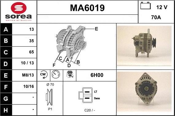 Sera MA6019 - Ģenerators autodraugiem.lv