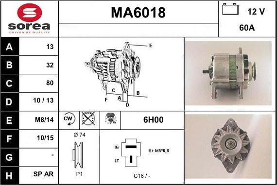 Sera MA6018 - Ģenerators autodraugiem.lv