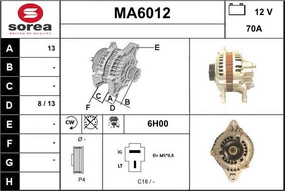 Sera MA6012 - Ģenerators autodraugiem.lv