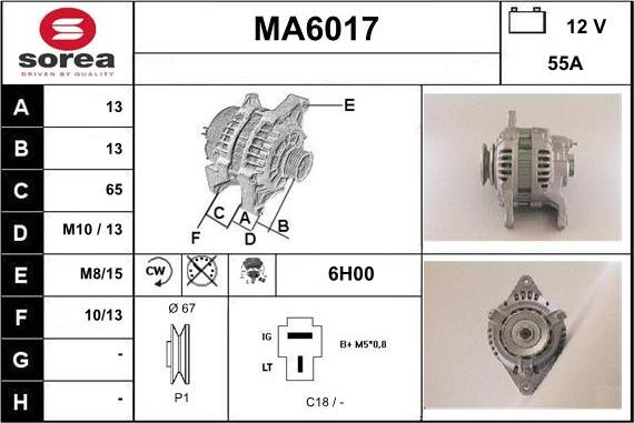 Sera MA6017 - Ģenerators autodraugiem.lv