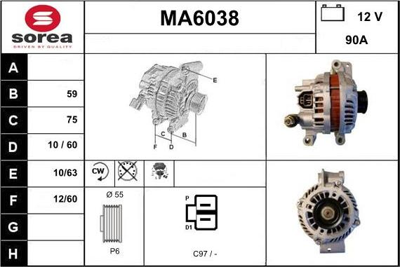 Sera MA6038 - Ģenerators autodraugiem.lv