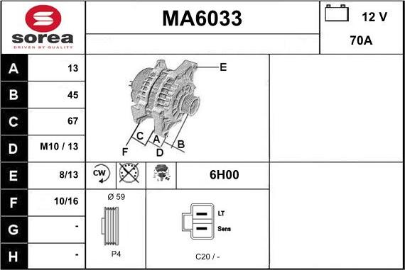 Sera MA6033 - Ģenerators autodraugiem.lv