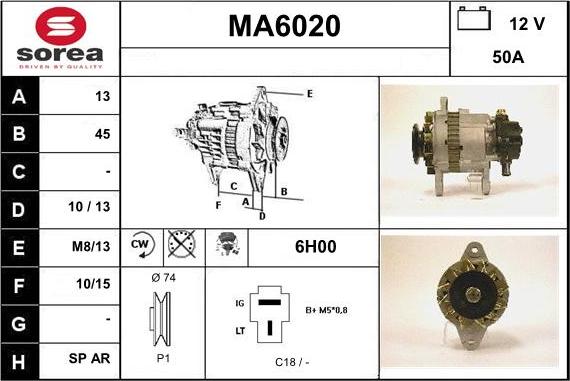 Sera MA6020 - Ģenerators autodraugiem.lv