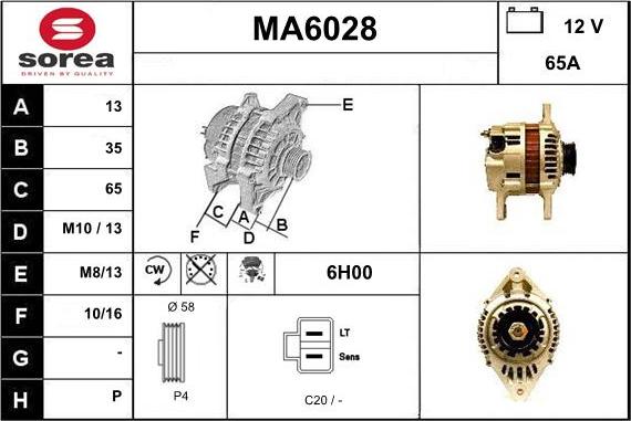 Sera MA6028 - Ģenerators autodraugiem.lv