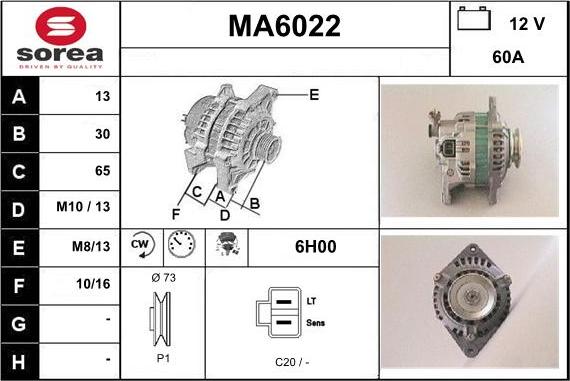 Sera MA6022 - Ģenerators autodraugiem.lv