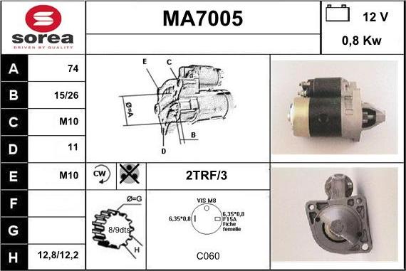 Sera MA7005 - Starteris autodraugiem.lv