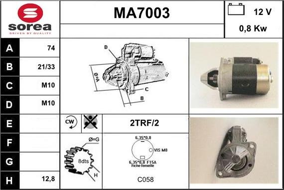 Sera MA7003 - Starteris autodraugiem.lv