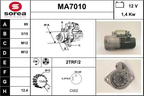 Sera MA7010 - Starteris autodraugiem.lv