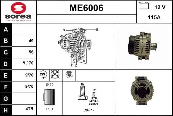 Sera ME6006 - Ģenerators autodraugiem.lv