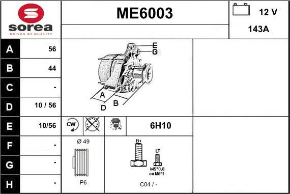 Sera ME6003 - Ģenerators autodraugiem.lv
