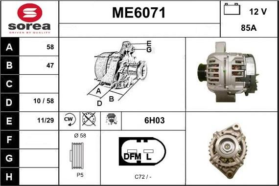 Sera ME6071 - Ģenerators autodraugiem.lv