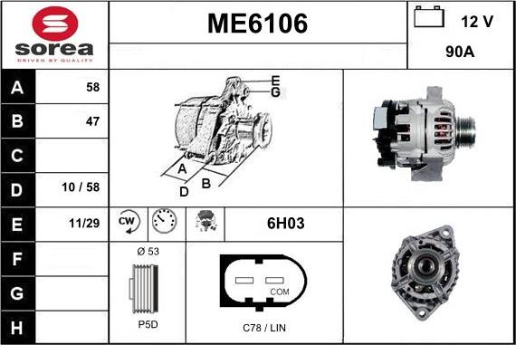 Sera ME6106 - Ģenerators autodraugiem.lv
