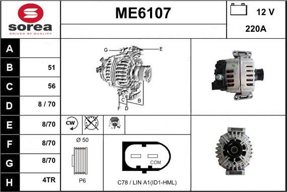 Sera ME6107 - Ģenerators autodraugiem.lv
