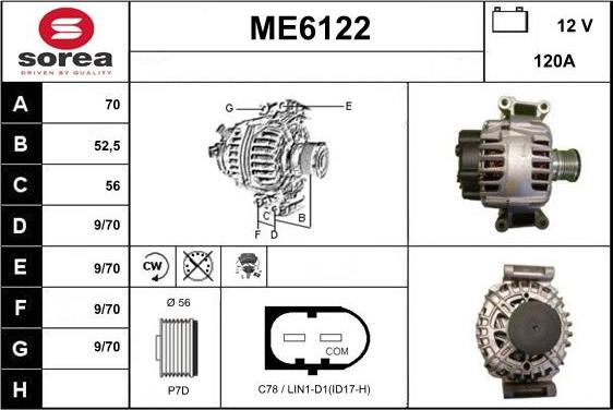 Sera ME6122 - Ģenerators autodraugiem.lv