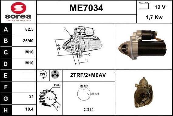 Sera ME7034 - Starteris autodraugiem.lv