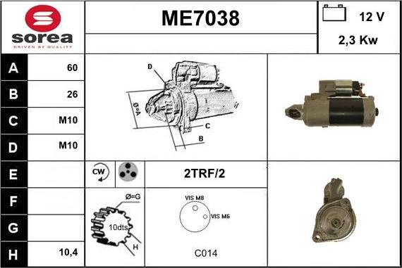 Sera ME7038 - Starteris autodraugiem.lv