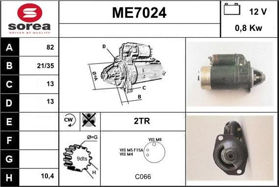 Sera ME7024 - Starteris autodraugiem.lv