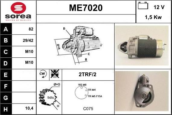 Sera ME7020 - Starteris autodraugiem.lv