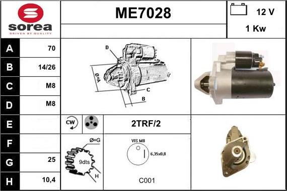 Sera ME7028 - Starteris autodraugiem.lv