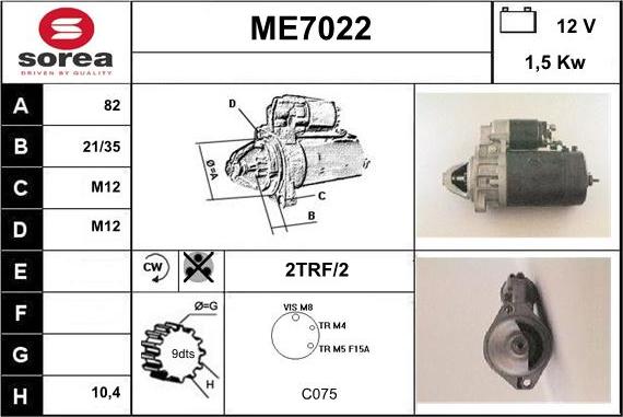 Sera ME7022 - Starteris autodraugiem.lv