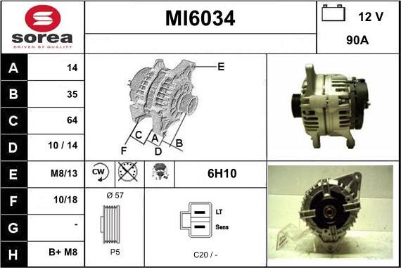 Sera MI6034 - Ģenerators autodraugiem.lv