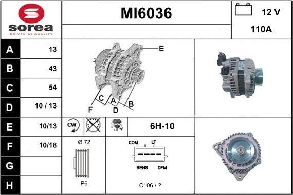 Sera MI6036 - Ģenerators autodraugiem.lv