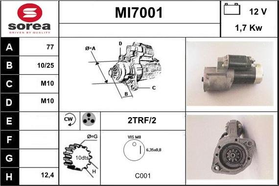 Sera MI7001 - Starteris autodraugiem.lv