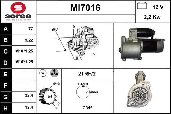 Sera MI7016 - Starteris autodraugiem.lv