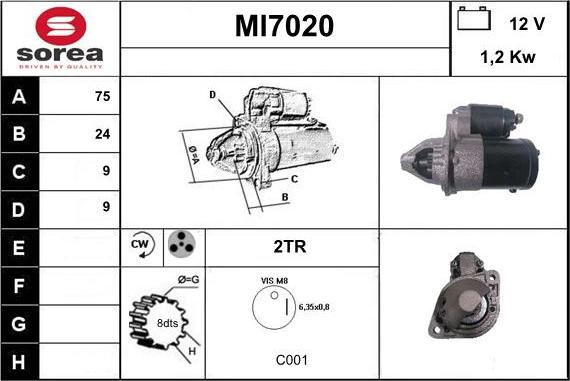 Sera MI7020 - Starteris autodraugiem.lv