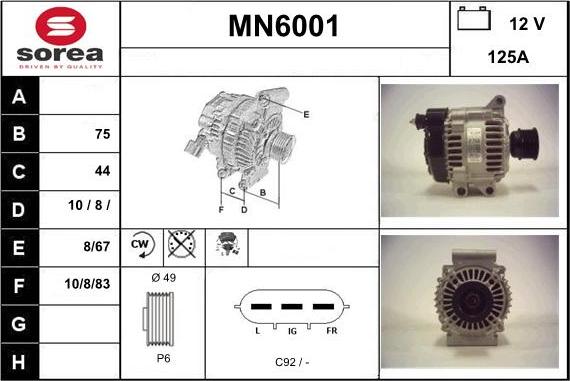 Sera MN6001 - Ģenerators autodraugiem.lv