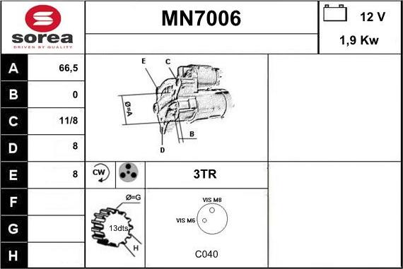 Sera MN7006 - Starteris autodraugiem.lv