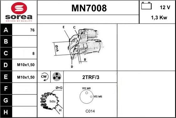 Sera MN7008 - Starteris autodraugiem.lv