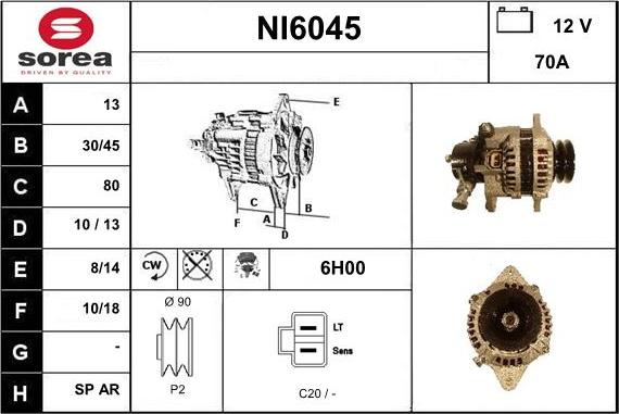 Sera NI6045 - Ģenerators autodraugiem.lv