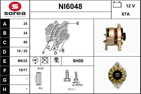 Sera NI6048 - Ģenerators autodraugiem.lv