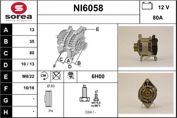 Sera NI6058 - Ģenerators autodraugiem.lv