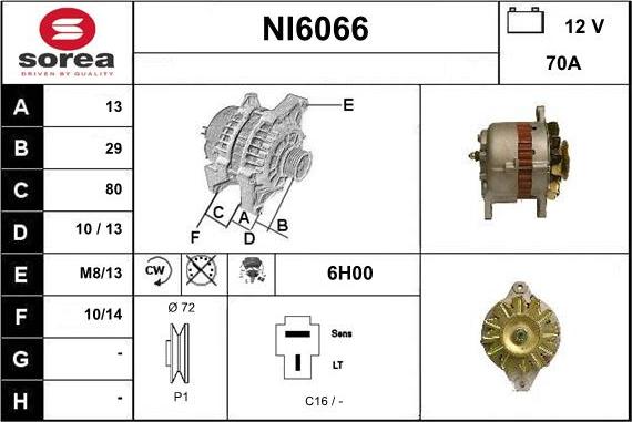 Sera NI6066 - Ģenerators autodraugiem.lv