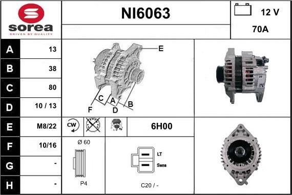 Sera NI6063 - Ģenerators autodraugiem.lv