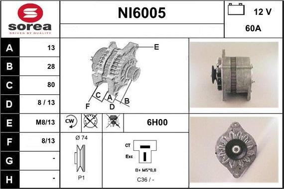 Sera NI6005 - Ģenerators autodraugiem.lv