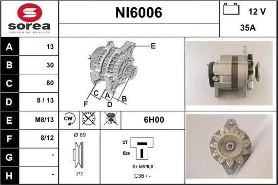 Sera NI6006 - Ģenerators autodraugiem.lv