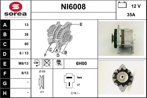 Sera NI6008 - Ģenerators autodraugiem.lv