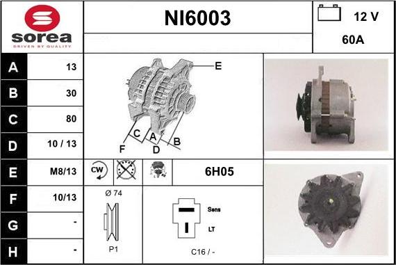 Sera NI6003 - Ģenerators autodraugiem.lv