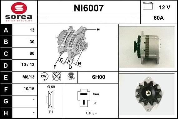 Sera NI6007 - Ģenerators autodraugiem.lv
