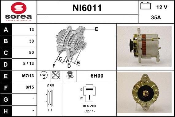 Sera NI6011 - Ģenerators autodraugiem.lv