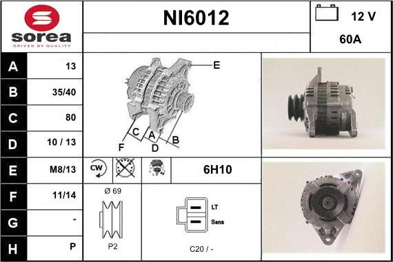 Sera NI6012 - Ģenerators autodraugiem.lv