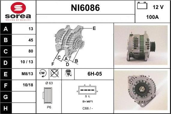 Sera NI6086 - Ģenerators autodraugiem.lv