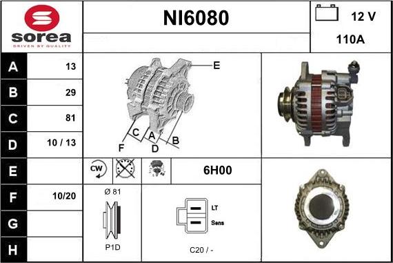 Sera NI6080 - Ģenerators autodraugiem.lv