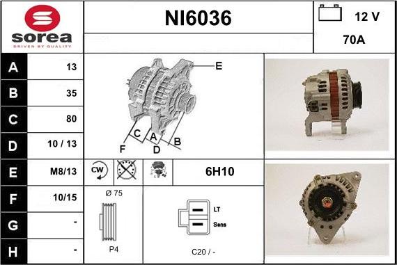 Sera NI6036 - Ģenerators autodraugiem.lv
