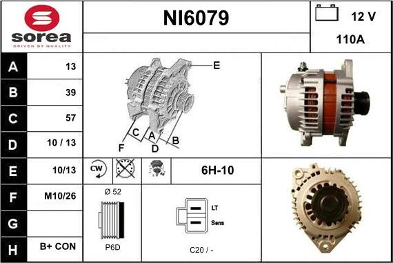 Sera NI6079 - Ģenerators autodraugiem.lv